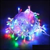 Sonstiges Event Partyzubehör LED-Streifen String Dekoration Licht 220V für Halloween Weihnachten Flash 10M 33 Ft 100 Drop Delive Dh3Au