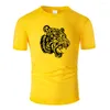 Męskie koszule Tiger Line Art O Neck bawełniana koszula Mężczyźni i kobieta unisex Summer Short Sleeve Zaprojektowany TEE M02073