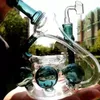 Glass Bongs Bubbler Recycler Oil Dab Rigs 유리 물 파이프 흡연 파이프 14mm 관절 연기 액세서리