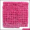 Ghirlande di fiori decorativi 144 Pz / lotto 2 cm Schiuma di pizzo Testa di rosa Ghirlanda fai da te Festa Regalo di San Valentino Decorazioni floreali Goccia Deliv Dhdi2