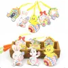 Other Event Party Supplies 4PCS Easter Rabbit Bunny Bird Wooden Pendant Decoration Hanging Craft For DIY Home Kids Gift Decor 230330