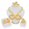 Naszyjniki Ustaw biżuterię dla kobiet złota platana osobowość gwintowany Pierścień Prosty i modne codzienne przyjęcie podarunkowe
