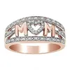 Solitaire Ring Mom da mãe do dia das mães Gift Heart Birthstone S for Women Wedding Jewelry Mom Y2303