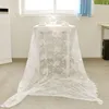 Tkanina stołowa rustykalny ślub biały koronkowy tkanin