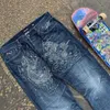 Jeans masculins jeans américain Hip Hop Street anime imprimé jeans masculin y2k high harajuku pantalon à pied large décontracté la jambe droite 230330