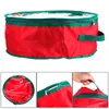 Storage Bags Transparent Christmas Wreath Bag With Handle Cover Fpldable Tear Resistant Xmas Decor Accessories OrganizerStorage
