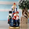 Figurine decorative Natale Schiaccianoci Compleanno per bambini Decorazione domestica Carillon Fai da te Giocattolo in legno Artigianato Verde