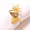 Napkin Rings 6pcs lot Wedding pearl rose flower napkin buckle ring 230330