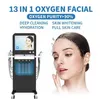 13 em 1 H2O2 Microdermoabrasão Hydra Facial Ultrassônico Anti Envelhecimento Vac Uum Oxigênio Jato Cuidado da Pele Rejuvenescimento Máquina de Remoção do Blackhead