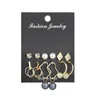 Studörhängen Modyle Trendy Female Simulated Pearl For Women Gold Circle Earring Set Punk Style Girls Jewelry