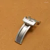 Cinturini per orologi 18mm Spring Bar Depolyment Buckle Clasp Cinturino in gomma per Glashutte