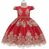 Vestidos meninas garotas meninas fofas de bordados miçangas princesas vestido para crianças pequenas crianças festas de aniversário vestidos infantil roupas casuais roupas