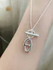 Luxe designer kettingen voor vrouwen S925 Sterling Silver Fashion ketting high-end eenvoudige sleutelbeenketting