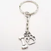 Keychains 10pcs/set Dog Bone Keychain Lovers Pet Gift e