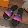 slippers designer Luxury Sandals Women's Shoes Pool Flat Comfortable Embossed Mule Copper three black pink Ivory summer fashion slippery beach slippers