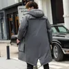 Men's Down Jacket Mid-length Hooded Thickened Loose Fashion Brand Handsome Winter Coat 2023 Trend Dovetail