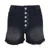 Women's Jeans Summer 2023 Clothing Girls Pants Streetwear High Waist Denim Shorts Casual Multi Button Tassel Loose Blueblack Jean 230330