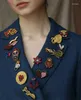 Brooches DIY Handmade Embroidered Bird Flower Eye Broth For Shirt Hat Bag Ornament Broche 1pc