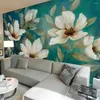 Fonds d'écran Papier peint floral 3D Papier peint en relief Mural HD Po Revêtements muraux imprimés Peintures murales Rouleau pour salon Chambre Art Décor