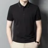 T-shirt męski Polos Polo dla mężczyzn 2023 Summer Business Oddychany chłodny kolor krótkie rękawy męskie w koszule Wysokiej jakości odzież