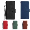 Étuis portefeuille en cuir pour Samsung A03 Core A73 5G A53 A33 A23 A13 4G A32 A22 A52 A72 A12 A42 Fente pour carte Titulaire Titulaire Rétro Flip Cover Phone Vintage PU Plain Pouch 168D