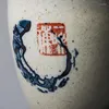 カップソーサー禅手描き陶器フェアカップチャイニーズブルーティーマグ