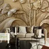Bakgrundsbilder Bacal Interior Classic Wall Paper Luxury 5D Stereo European Butterfly Flowapet Mural TV Bakgrund Papel de Parede 3D