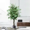 Dekorative Blumen 165 cm große künstliche Pflanzen Gefälschter Banyan-Baum Kunststoffblätter Indoor Faux Outdoor Greenery Für Hausgarten Hochzeitsdeko