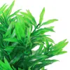 Decorative Flowers Aquarium Tank Plastic Artificial Fake Leaf Landscape Realistic Water Decorations Grass Decor Soft Tall Silk Green Holder