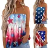 Women's Blouses Women Independence Day Strapless Blouse Tube Tank Top Summer Loose Shirt Smocked Camis Off Shoulder Pleated Boho Vacation