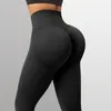 Tenues de yoga Ruuhee Leggings sans couture solide Scrunch bout à bout butin taille haute Sportwear collants de gymnastique Push Up femmes pour Fitness 230330