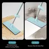 Mops Squeeze mop reusable microfiber pad no cleaning required 360 degree cleaning flat mop household selfcleaning tool 230329