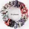 Hair Accessories Vintage Plaid Elastic Bands For Women Girls Blue Scrunchies Headband Ties Ponytail Holder