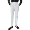 Mäns kostymer 2023 Men's Suit Pants Slim Fit Business Office High midja Classic Korean Casual Trouser Top Quality Mane Brand B82