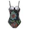 Designer Bathing Suit Fashion Padded Swimwear for Womens Hot Spring Long Dress Lady Swimsuit One Piece