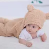 담요 Swaddling 부드러운 태어난 아기 랩 담요 아기 침낭 봉투 100%면 두꺼운 고치 0-6 개월 230330