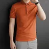 Camisetas masculinas masculinas de algodão spandex de luxo de luxo de cor sólida de manga curta Hight Hight Quality Casual Man T-shirts 4xl