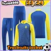 23 24 Al Nassr FC Soccer TrackSuits Men Training Blue Suit Set Setpolyester Kurtka 2023 Cr7 Gonzalo Martinez Talisca na zewnątrz Jogging Casual and Confort Training