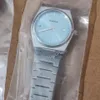 2023 Relógio Casal Mostrador Verde Movimento de Quartzo Pulseira de Aço Relógios de Pulso Azul Relógios Masculinos 40mm Feminino 35MM