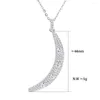 Pendant Necklaces EYIKA Fashion Personality Women Moon Necklace Female Crescent Gold Plated Clavicle Chain For Friendship Jewelry Gift