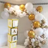 Decoração de festa 4pcs Creative Transparent Balloons Box Requintado Acessórios de Ponte Arco Sem para o Dia dos Namorados