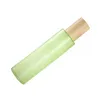 Frosted Green Glass Bottle Cream Jar Spray Lotion Pump Bottles Cosmetic Container 20ml 30ml 40ml 60ml 80ml 100ml 120ml with Imitated Wooden