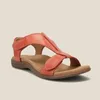 Sandals 2023 Women Summer Comfort Solid Color Orthopedic T-Strap Hook Loop Ladies Casual Wedges Beach Shoes Plus Size Sandalias