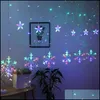 Christmas Decorations Snowflake Led String Lights Moon Star Curtain Festival Rgb Night Decoration Drop Delivery Home Garden Dhjzu