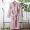 Męska odzież snu bawełniana szlafrok dla mężczyzn długi, gruby chłonny w kąpieli terry szlafrok kimono