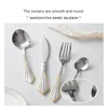 Dinnerware Sets Stainless Steel English Tableware Mirror Polishing Ins Wind Knife Fork Spoon Gold-plated England Cutlery Set
