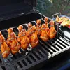 Tools & Accessories Stainless Steel Card Slot Beef Chicken Leg Rack Grill Clip Foldable Oven Roaster Outdoor Travel Barbecue