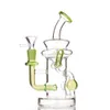 작은 백 워터 유리 봉. 14mm 암컷 동료 버블러 워터 파이프 8.2 인치 오일 DAB Quartz Banger 또는 Bowl 4 색상