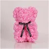 Flores decorativas grinaldas rosa ursinho urso dia dos namorados presente 25 cm de flor artificial natal para mulheres marinho marinho rra4515 gota de dhkwn