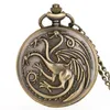 Montre de poche à Quartz Vintage Steampunk pour hommes et femmes, armure de moto, collier pendentif, horloge TD2078Motorcycle